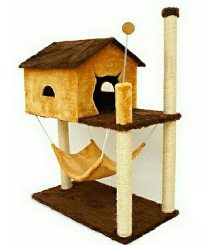 Arranhador Para Gatos Castelo Modelo Savana Casa House Pet