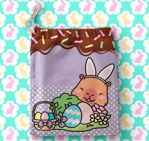 10 Tazas De Pascua Con Bolsita Capybara Blanco Pascuas