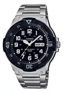 Reloj Casio Mrw-200hd-1b Sport Water Local Barrio Belgrano Color de la malla Plateado Color del bisel Negro Color del fondo Negro