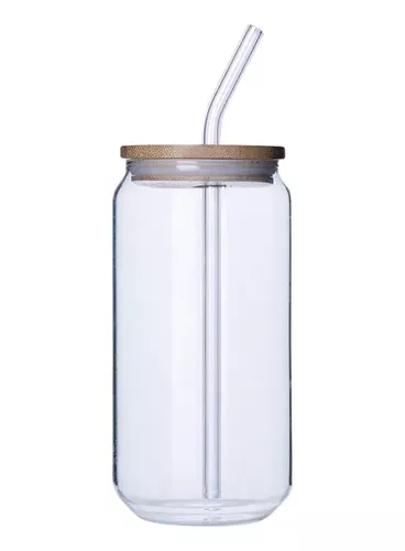 Vaso de vidrio con popote y tapa, vasos de vidrio de 15 onzas, botella de  agua de vidrio, vasos de b…Ver más Vaso de vidrio con popote y tapa, vasos