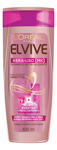 Shampoo Alisado Kera Liso 230 Elvive L'Oréal 400ml