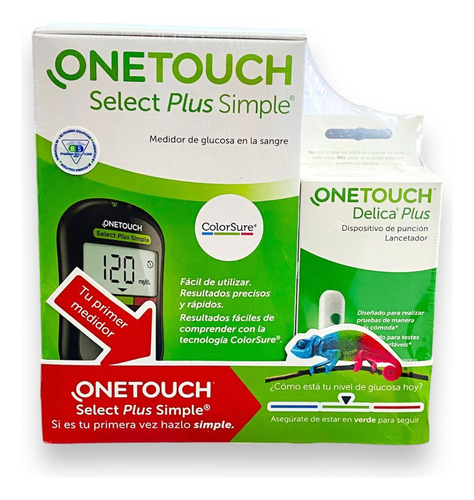 One Touch Select Plus Simple/ Medidor De Glucosa+ Lancetador
