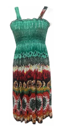 Busca vestido strapless seda fria floreado mujer a la venta en Argentina. -   Argentina