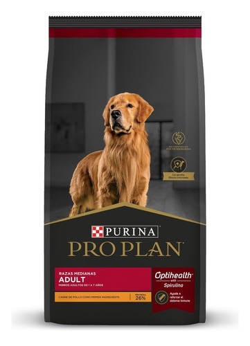 Alimento Pro Plan OptiHealth Pro Plan para perro adulto de raza mediana sabor pollo y arroz en bolsa de 3kg