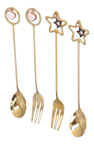 Juego De 4 Cucharas De Café Con Forma De Estrella Innovadora