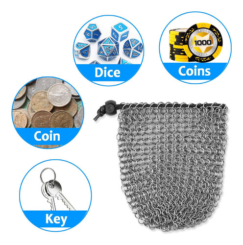 Youshares Bolsa Para Dados De D&d Con Cota De Malla...