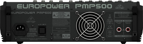 Behringer Pmp500 Consola Potenciada 12 Canales Mixer 500w Fx