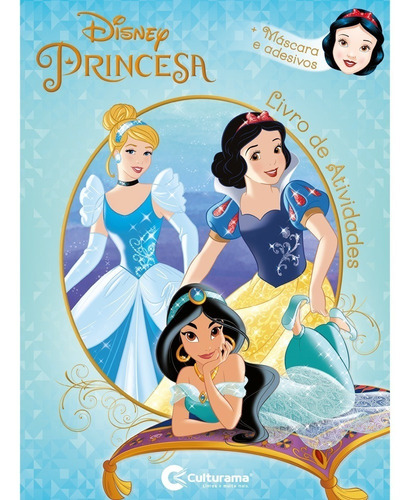 Imagem 1 de 7 de Livro De Atividades Princesas Disney Com Adesivos E Mascara