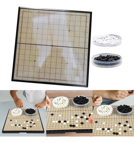Go Game Set Tablero Plegable Con Piezas De Ajedrez Juego De
