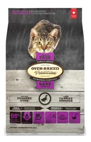 Alimento Oven-Baked Tradition Grain Free Oven-Baked Tradition para gato sabor pato en bolsa de 2.27kg