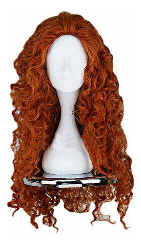 Angelaicos Womens Fluffy Wavy Party Halloween Costume Merida