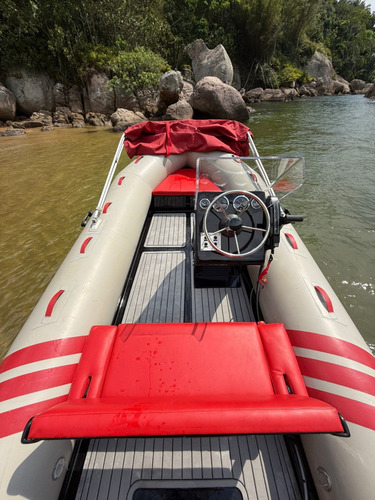 Bote Inflável 4,5m Com Motor De Popa Mercury 60hp Zero