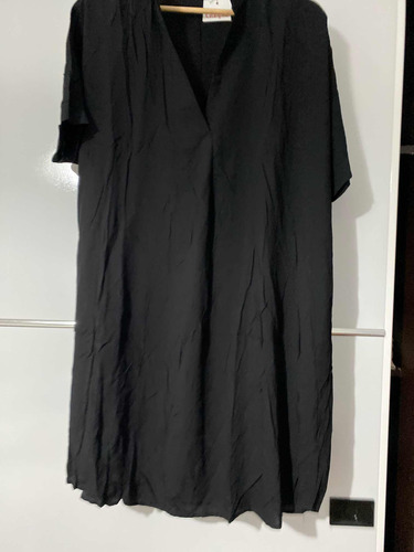 Vestido/tunica Negro Largo L/xl (lino)