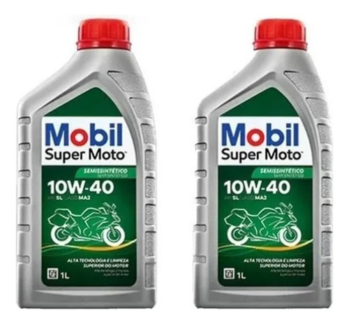 2 Litros Oleo Mobil Super Moto 10w40 Semissintético Sl Ma2