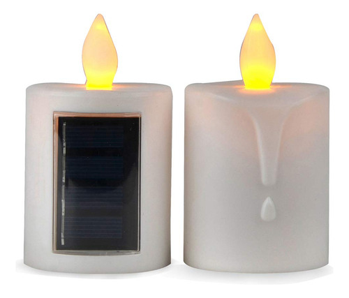Velas Led Solares Recargables Sin Llama Para Ventana Y Pat