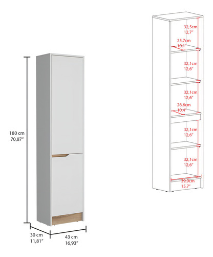 Rta Design alacena bajomesada 180x30 cm blanco macadamia