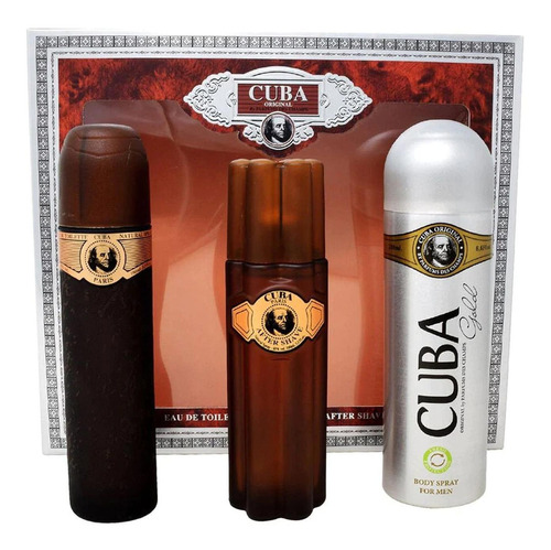 Set Gold De Cuba 3 Piezas Edt