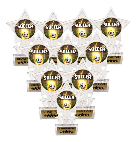 Express Medals 10 Pack Trofeo Futbol Acrilico Campeon Premio