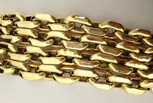 Corrente Grossa Em Ouro 18k 750 Cadeado Luxo