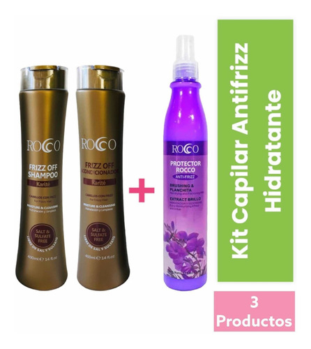 Rocco Antifrizz Shampoo & Acondicionador + Protector Térmico