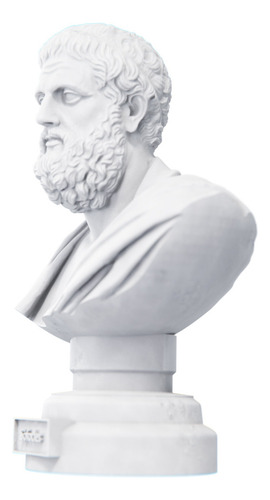Estátua Busto Sófocles - Dramaturgo Grego Cor Cor Mármore