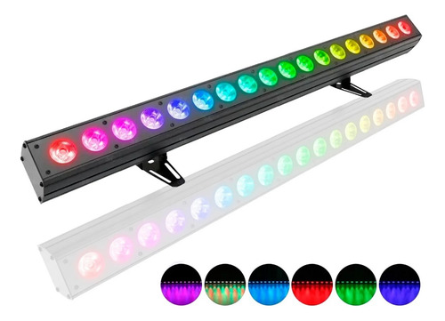 Ribalta Led 18 Leds Rgbw Quadriled Dmx Efeito De Luz 127/220v