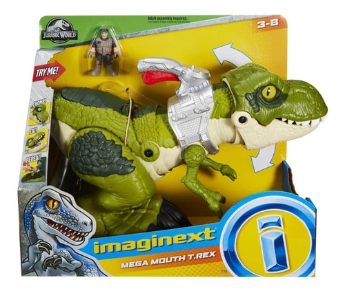 Dinosaurio Trex Mega Mordida Imaginex Jurassic World Mattel