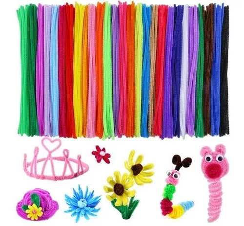 Limpia Pipas Chenile Diferentes Colores Bolsa Con 100 Piezas