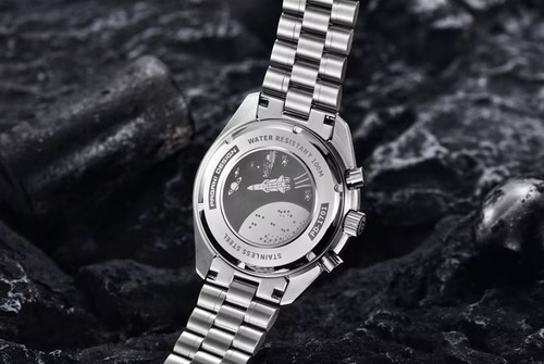 Reloj Pagani Design Pd-1701 V4 Cronógrafo Sumergible Caja Plateado Negro Celeste