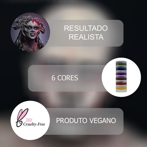 Kit Maquiagem Halloween Simples Assustadoras E Criativas