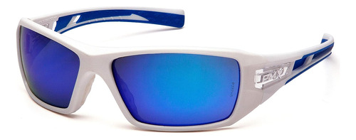 Gafas De Seguridad Pyramex Safety, Lente Espejado Azul Hielo