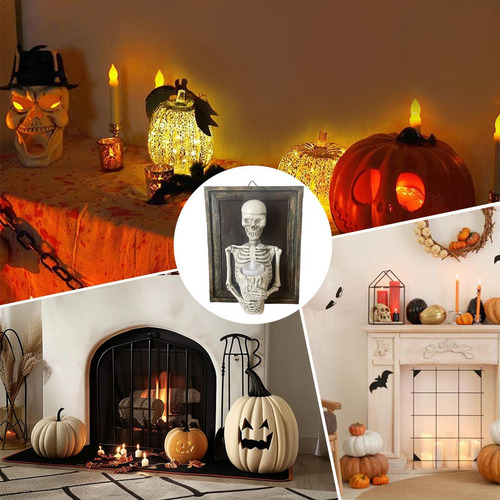 Vela Led Con Calavera De Halloween Candelabros De Halloween