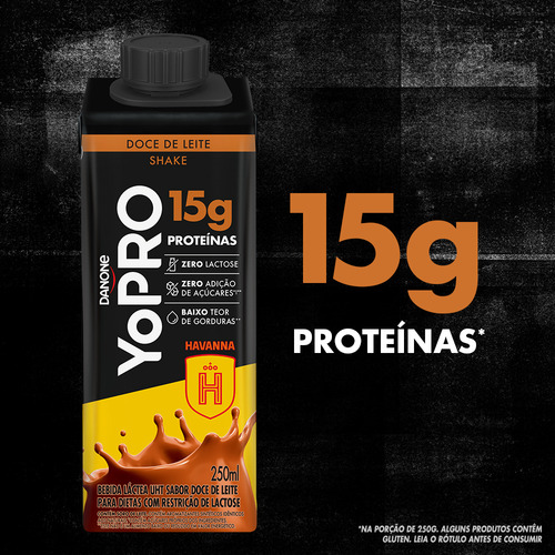 YoPRO Bebida Láctea UHT Doce de Leite Havanna 15g de proteínas 250ml