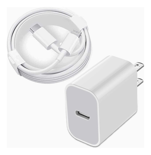 Cargador Rápido Para iPhone De 3 Mts. - Blanco