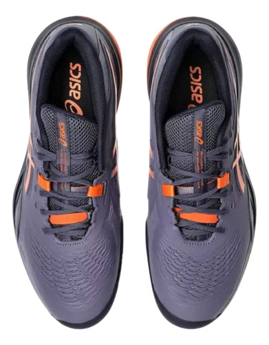Zapatillas Asics Gel Resolution X Clay Gris Purpura Naranja