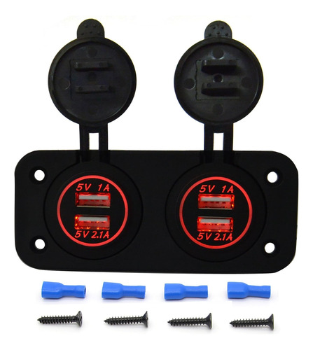 Cargador Usb De 4 Puertos Dual 5v/3.1a Adaptador De Toma De 