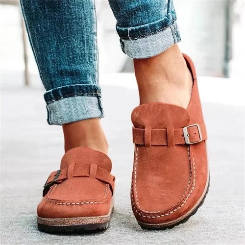 Sandalias Casuales Tacón Bajo Con Punta Redonda For Mujer