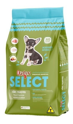 Ração Quatree Select Cães Filhotes Pequenas Frango 10,1kg