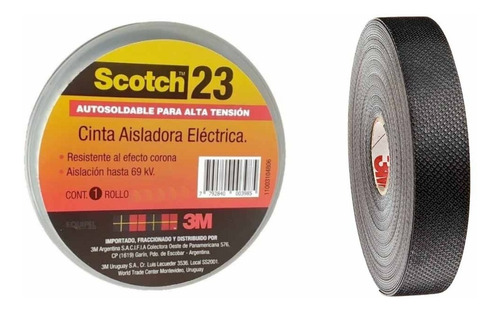 Cinta Autosoldable Media/alta Tension 19mm X4mts Scotch 23