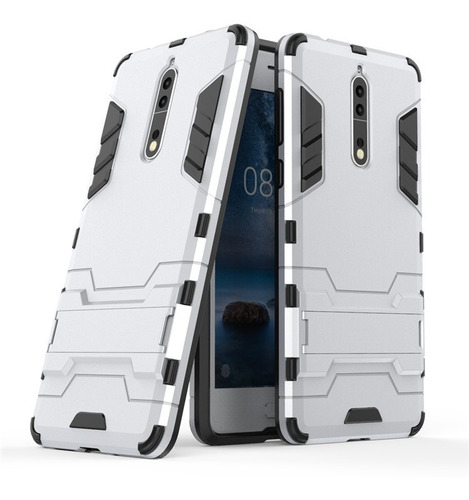 Funda Para Nokia 8 Ta-1012 Iron Case Anti Golpes Con Cristal