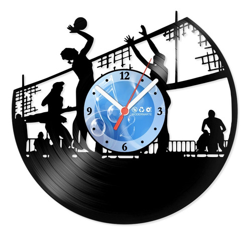 Relógio Decoração De Parede Disco Vinil - Esporte Vôleibol 2