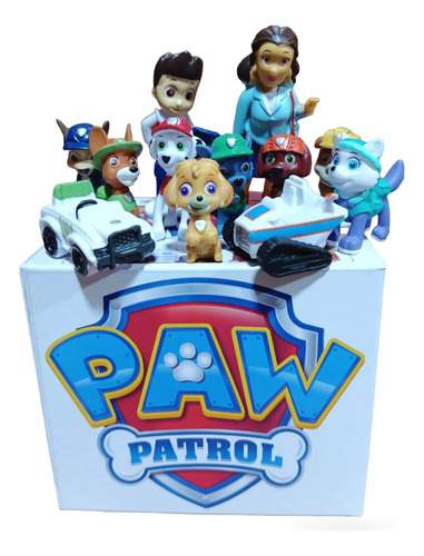 Paw Patrol Set Especial De 12 Figuras, Figuritas Patrulla.