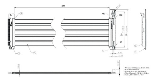 Imagen 7 de 7 de Cable Pci-e Riser 4.0 X16 30cm Thermal Grizzly El Mas Rapido