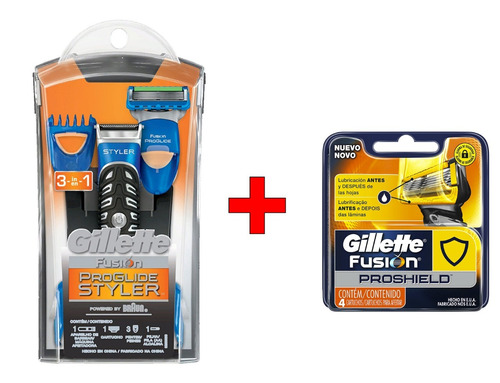 Rasuradora Gillette Fusion + Cartuchos Proshield 