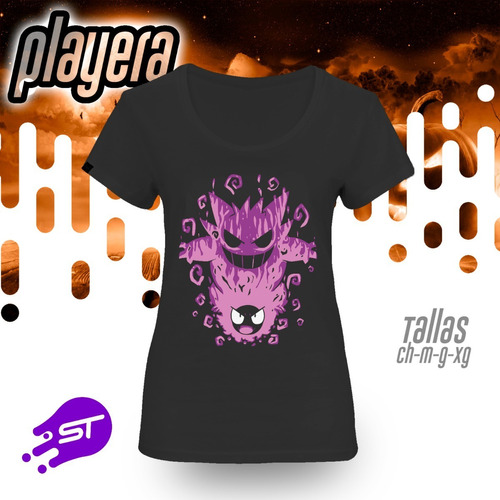 Playera Pokemon Gengar Hallowen Con Envio Hpoke-002