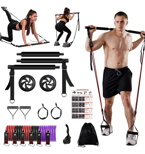 Kit De Barra De Pilates Definitivo, Equipo Portátil De Entre