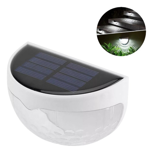 Pack X8 Aplique Solar Exterior Lampara 6 Led Foco Reflector 