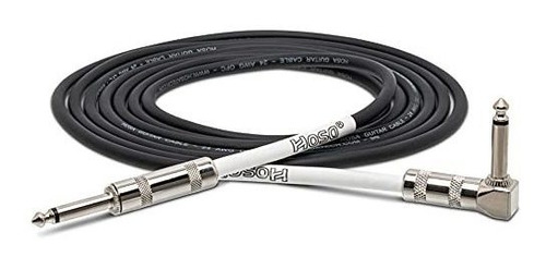 Cable De Guitarra 15 Pies Recto/ángulo Recto Negro