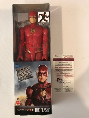 Autografo Ezra Miller Figura De Flash Titan Autografiada Jsa (Usado)