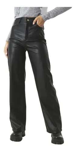 Pantalon Cuero Mujer Ancho